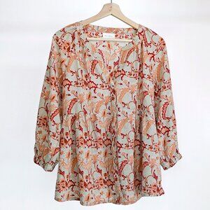 Melloday Floral Tunic Shirt-Size M